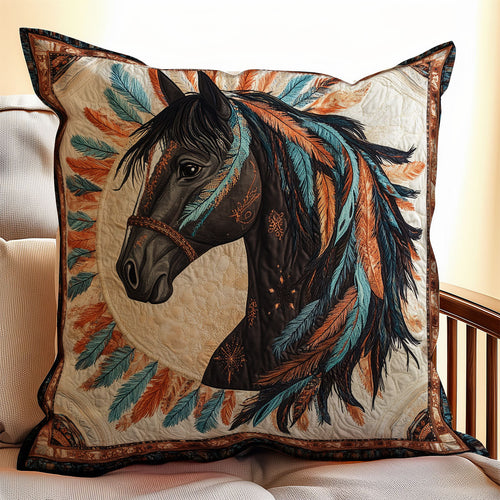 Native American Horse WX1902072CL Quilt Pillow Case