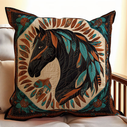 Native American Horse WX1902073CL Quilt Pillow Case