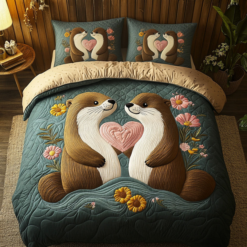 Otterly Adorable Love WJ0802061CL Duvet Cover Set