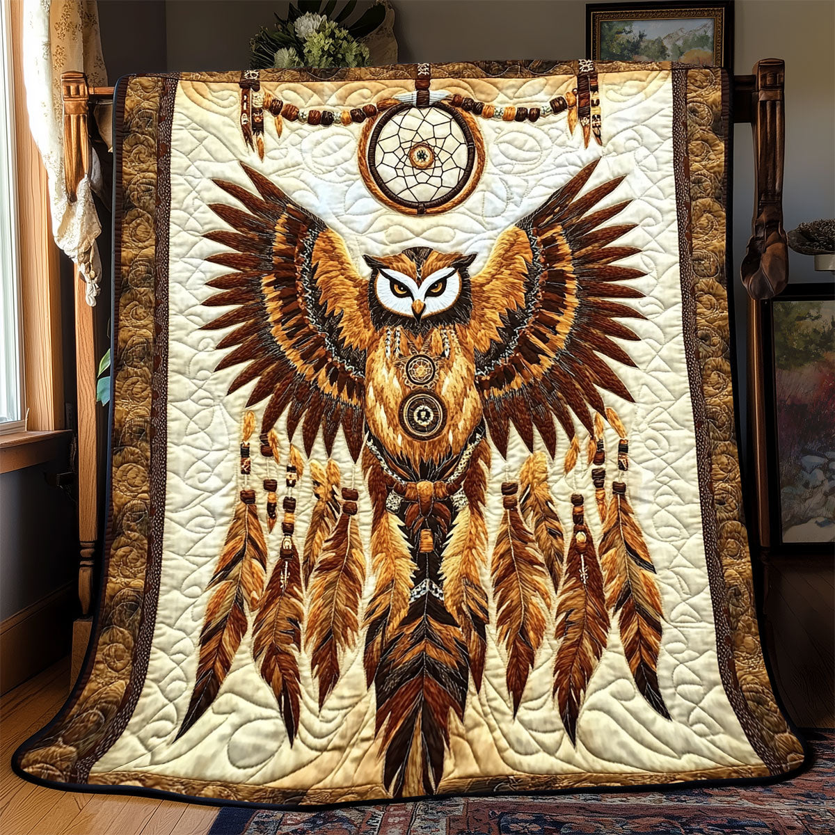 Owl Native American WX0502065CL Quilt