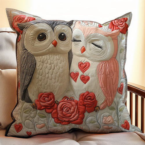 Owl Valentine WX0702119CL Quilt Pillow Case