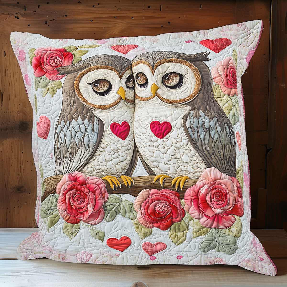 Owl Valentine WX0702163CL Quilt Pillow Case