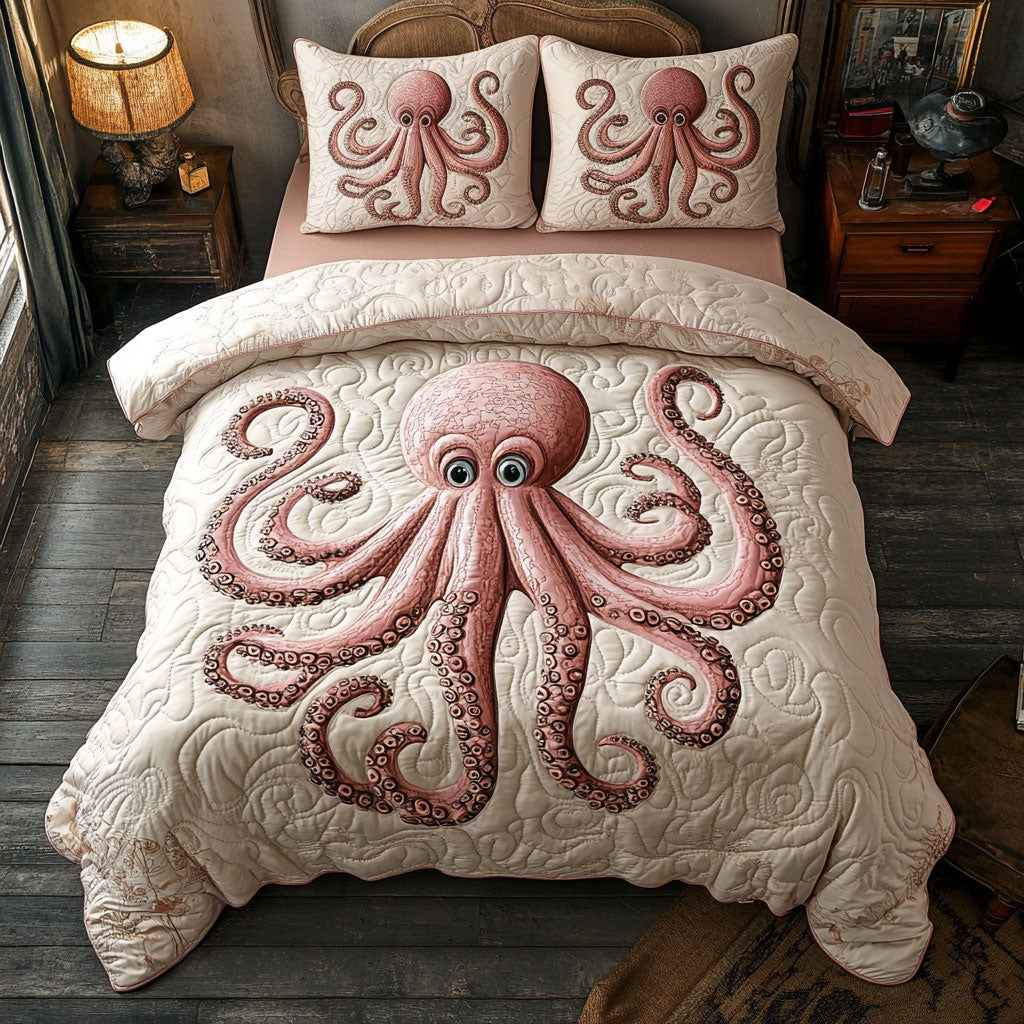 Pink Octopus Haven WJ2802061CL Duvet Cover Set