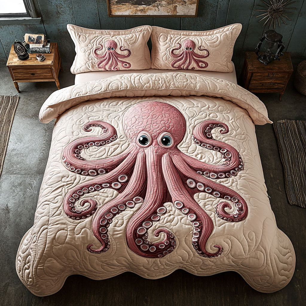 Pink Octopus Haven WJ2802062CL Duvet Cover Set