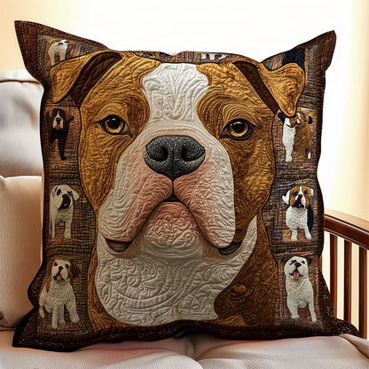 Pitbull Potrait WX1302345CL Quilt Pillow Case