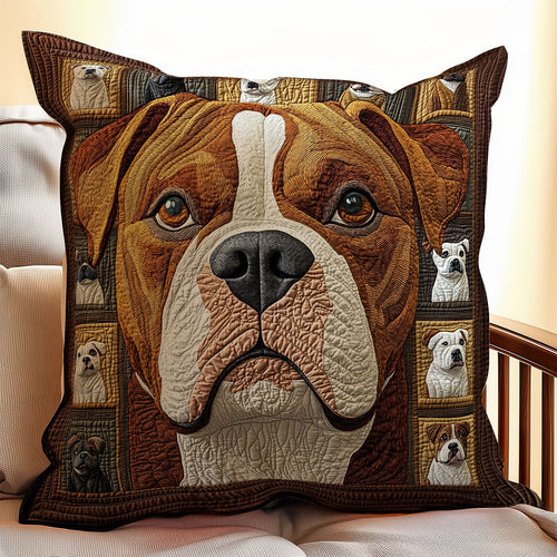 Pitbull Potrait WX1302346CL Quilt Pillow Case