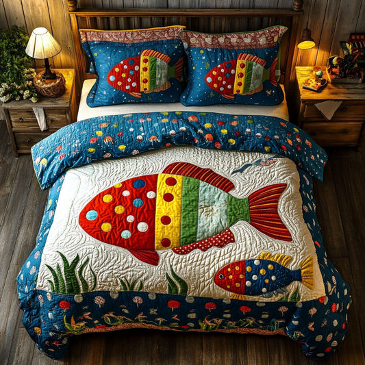 Polka Dot Fish WJ2702043CL Duvet Cover Set