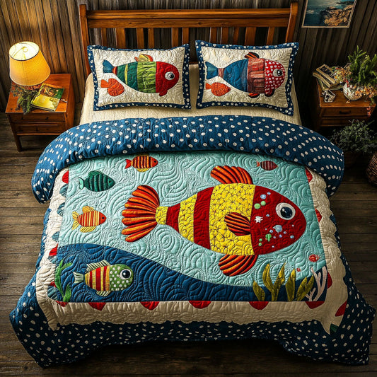 Polka Dot Fish WJ2802065CL Duvet Cover Set