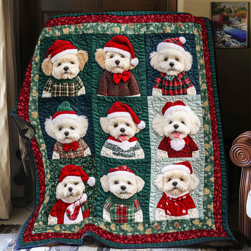 Poodle Christmas WX1302148CL Quilt