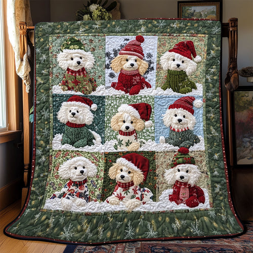 Poodle Christmas WX1302149CL Quilt