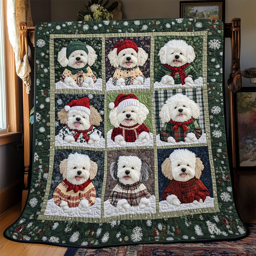 Poodle Christmas WX1302150CL Quilt