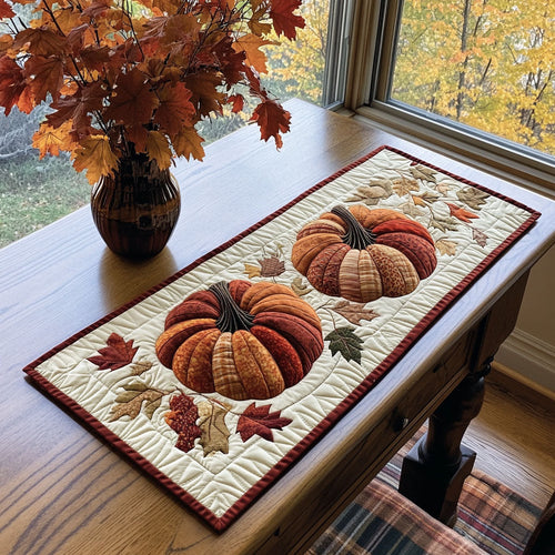 Pumpkin WX2802182CL Quilted Table Runner