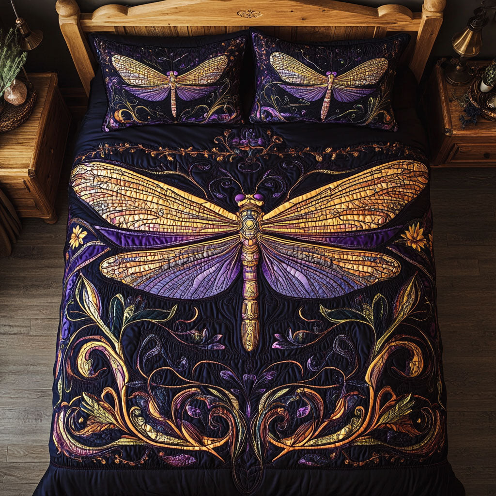 Purple Dragonfly WJ2502030CL Duvet Cover Set