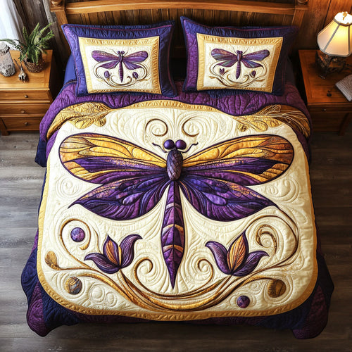 Purple Dragonfly WJ2802066CL Duvet Cover Set