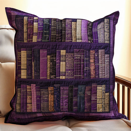 Purple Bookshelf WX1902087CL Quilt Pillow Case