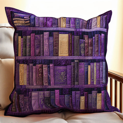 Purple Bookshelf WX1902089CL Quilt Pillow Case