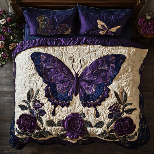 Purple Butterfly WX0501178CL Duvet Cover Set