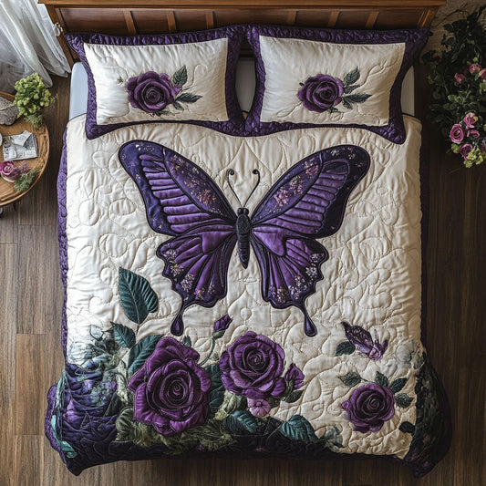 Purple Butterfly WX0501181CL Duvet Cover Set