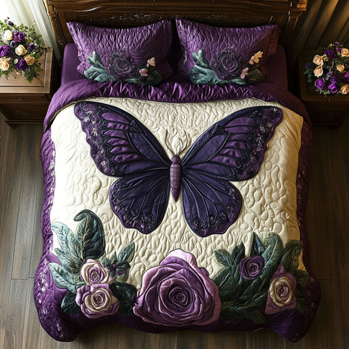 Purple Butterfly WX0501182CL Duvet Cover Set