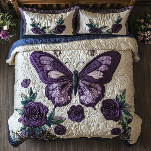 Purple Butterfly WX0501184CL Duvet Cover Set