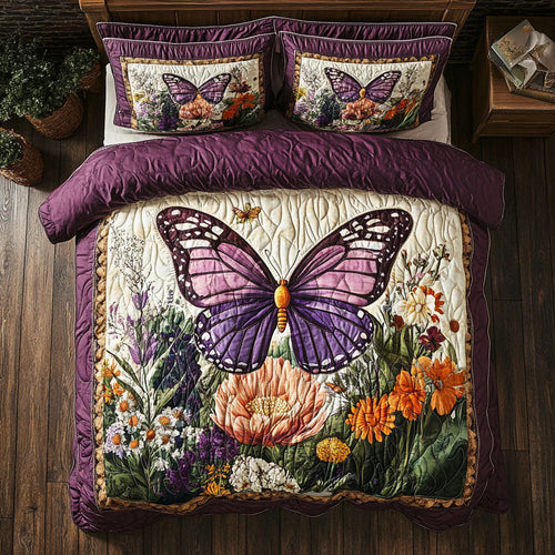 Purple Butterfly WX1601116CL Duvet Cover Set