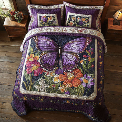 Purple Butterfly WX1601118CL Duvet Cover Set