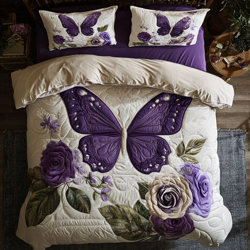 Purple Butterfly WX2402031CL Duvet Cover Set