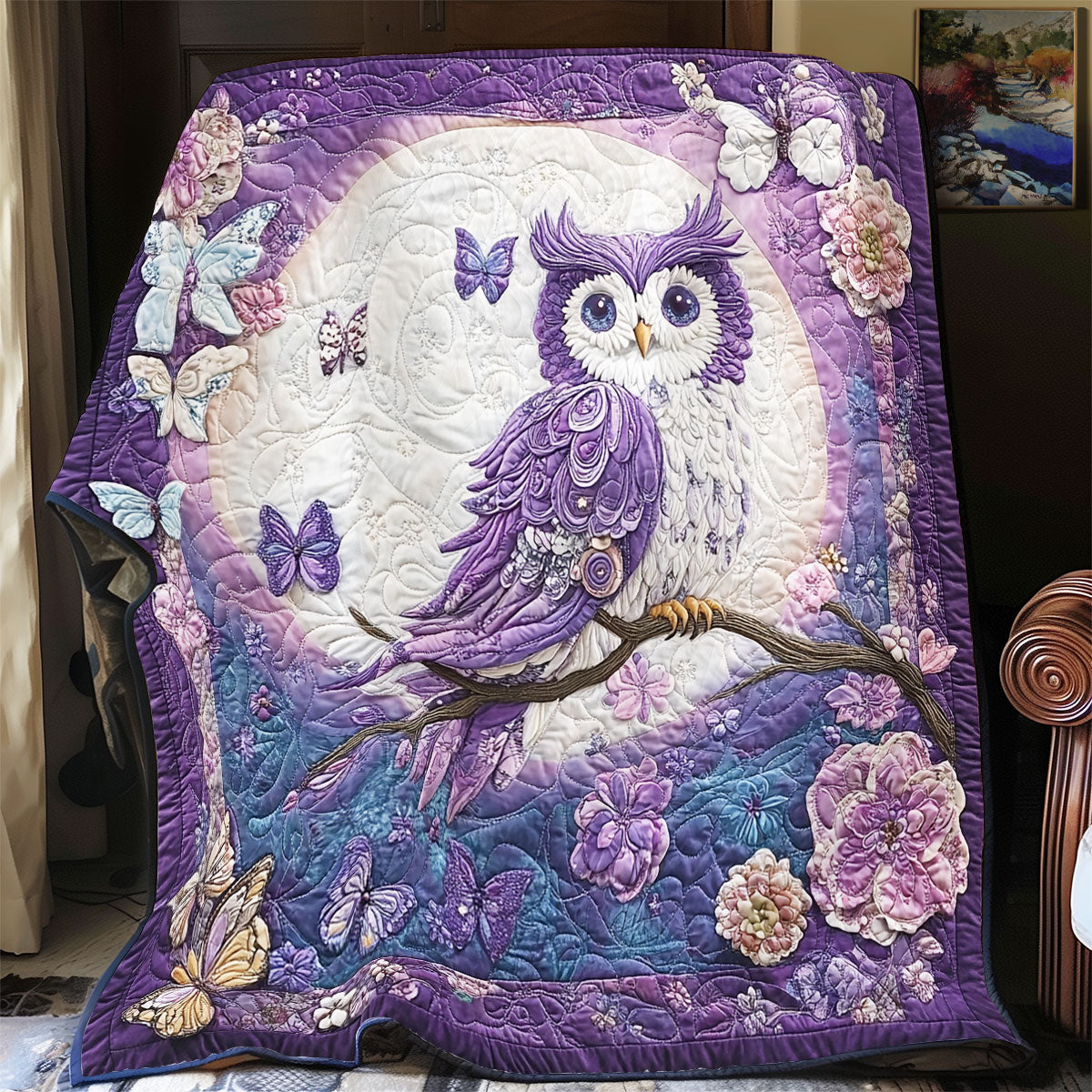 Purple Owl WX1302151CL Quilt