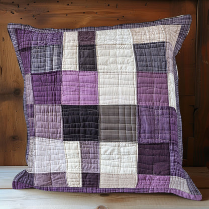 Purple Patchwork WX0702168CL Quilt Pillow Case