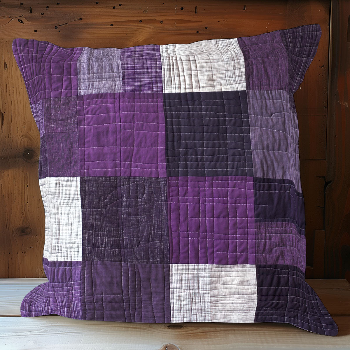 Purple Patchwork WX0702170CL Quilt Pillow Case