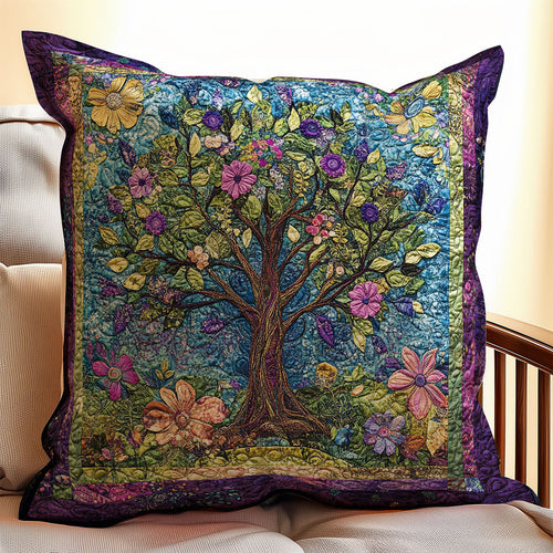 Purple Tree Of Life WX0702129CL Quilt Pillow Case