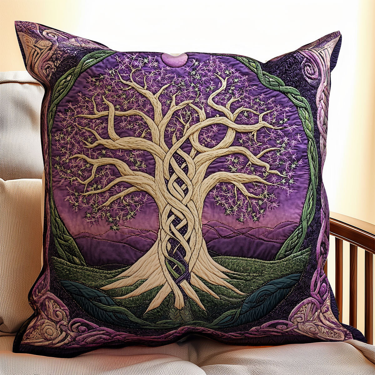 Purple Tree Of Life WX1902094CL Quilt Pillow Case