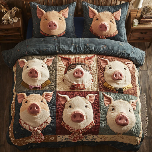 Rustic Piglet Charm WJ1003046CL Duvet Cover Set