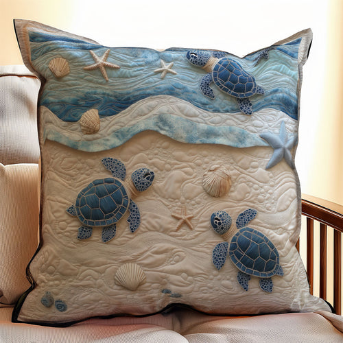 Seaside Turtle WX0802173CL Quilt Pillow Case