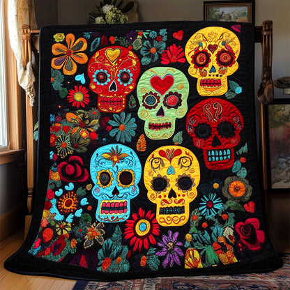 Skull Day Of The Dead WX1302160CL Quilt