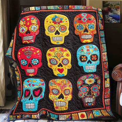 Skull Day Of The Dead WX1302163CL Quilt