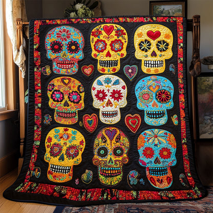 Skull Day Of The Dead WX1302164CL Quilt