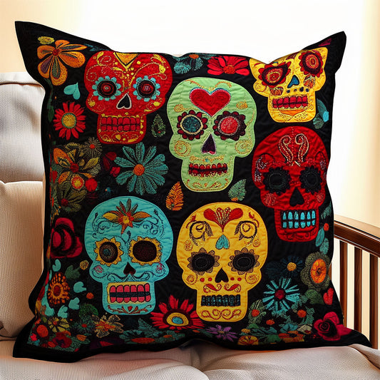 Skull Day Of The Dead WX1302364CL Quilt Pillow Case