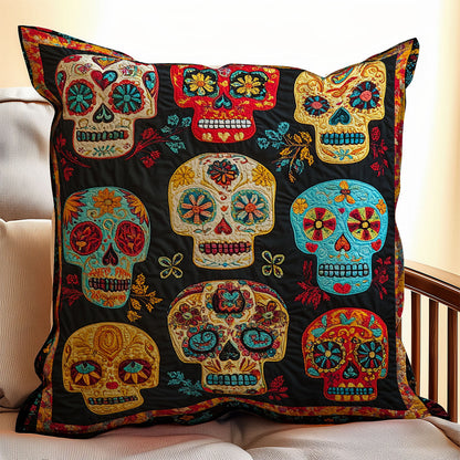 Skull Day Of The Dead WX1302366CL Quilt Pillow Case