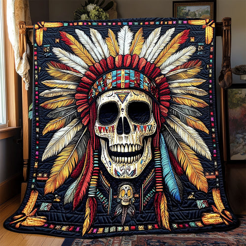 Skull Native American WX0802071CL Quilt