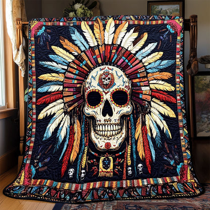 Skull Native American WX0802073CL Quilt