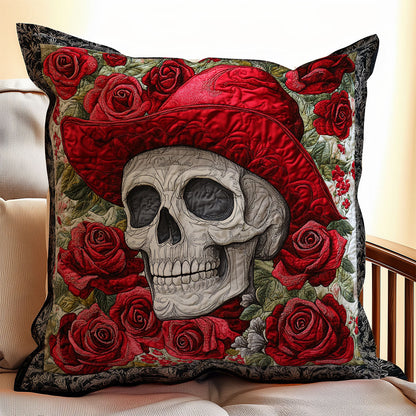 Skull Rose WX0802184CL Quilt Pillow Case