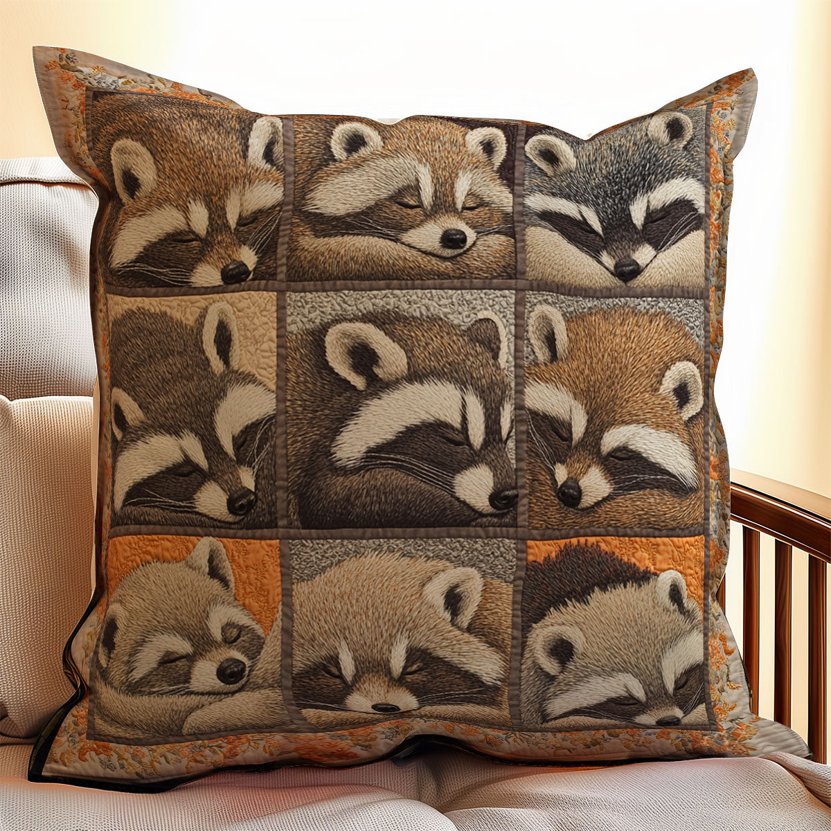 Sleeping Raccoon WX1902097CL Quilt Pillow Case