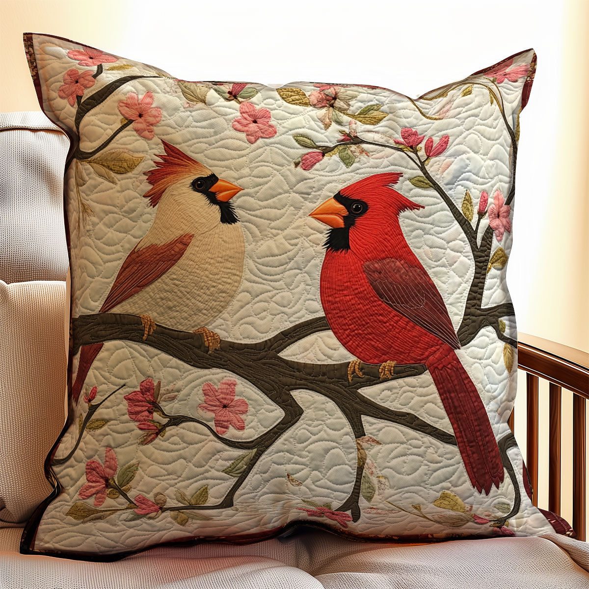 Spring Cardinal WX1902116CL Quilt Pillow Case