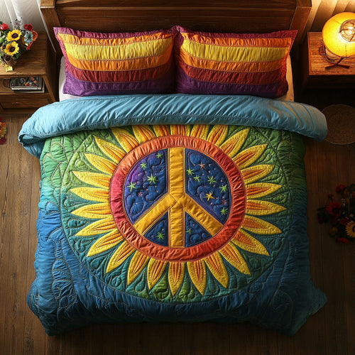 Sunflower Hippie Sign WJ0303026CL Duvet Cover Set