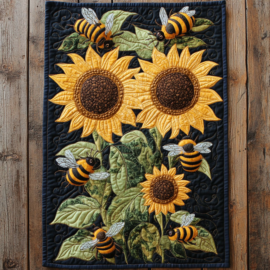 Sunflower Bee WX2402164CL Quilted Table Runner