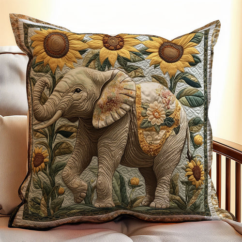 Sunflower Elephant WX0802203CL Quilt Pillow Case