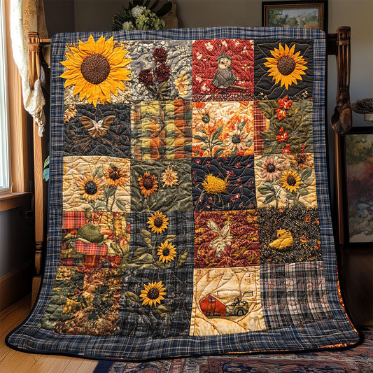 Sunflower Patchwork WX1802070CL Quilt