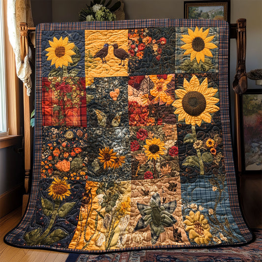 Sunflower Patchwork WX1802072CL Quilt