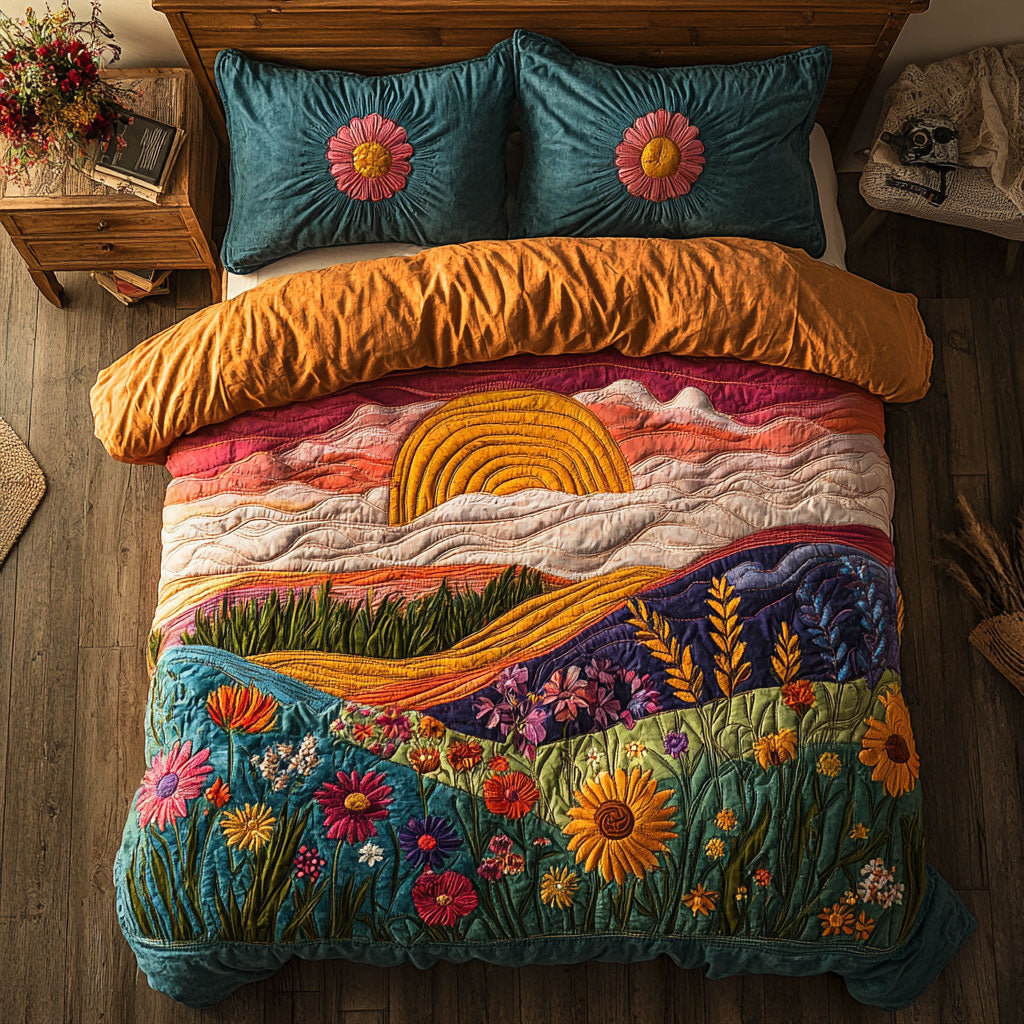 Sunrise And Wildflower WJ2802076CL Duvet Cover Set